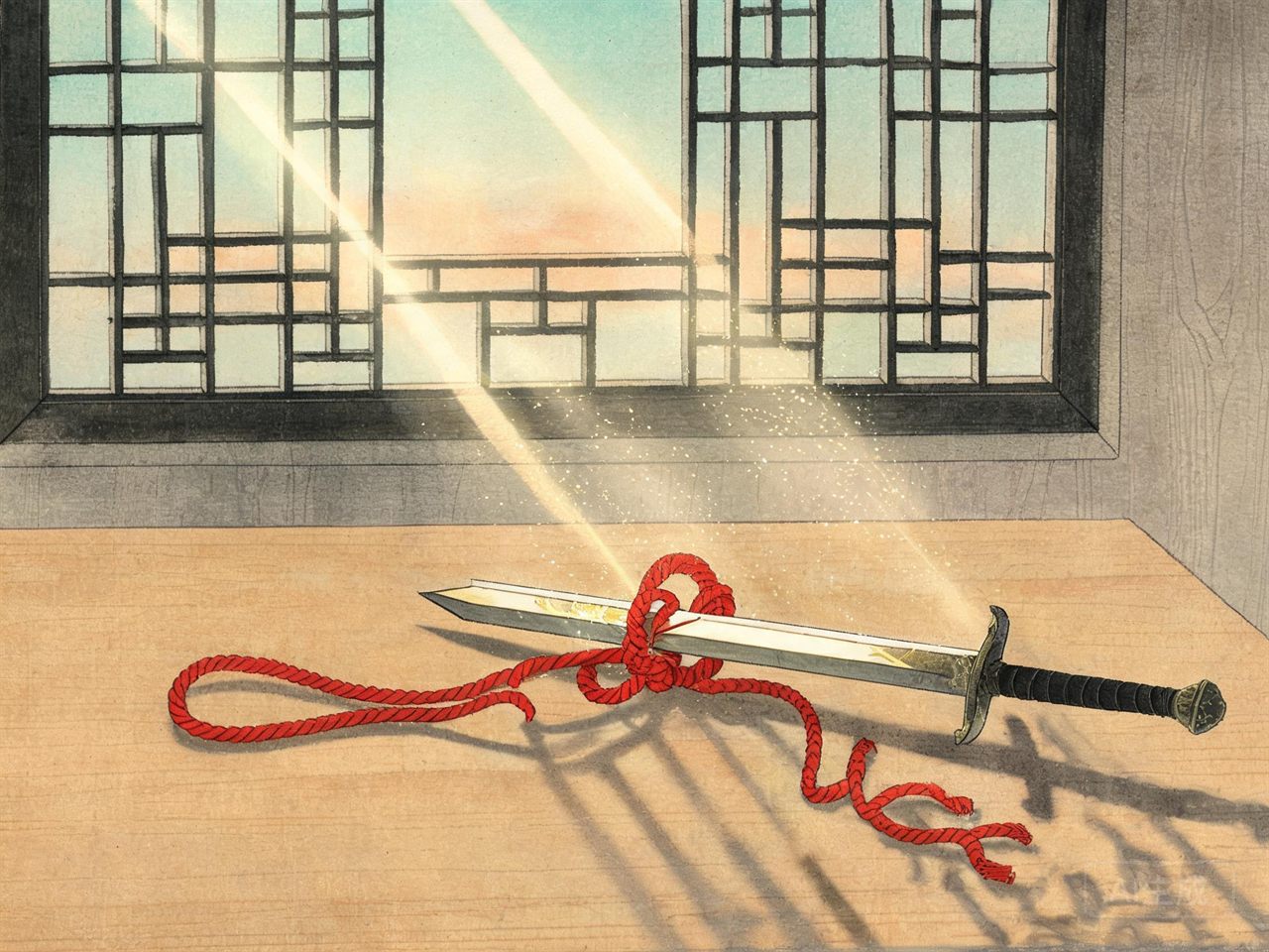 破晓窗前一剑斩断红绳结